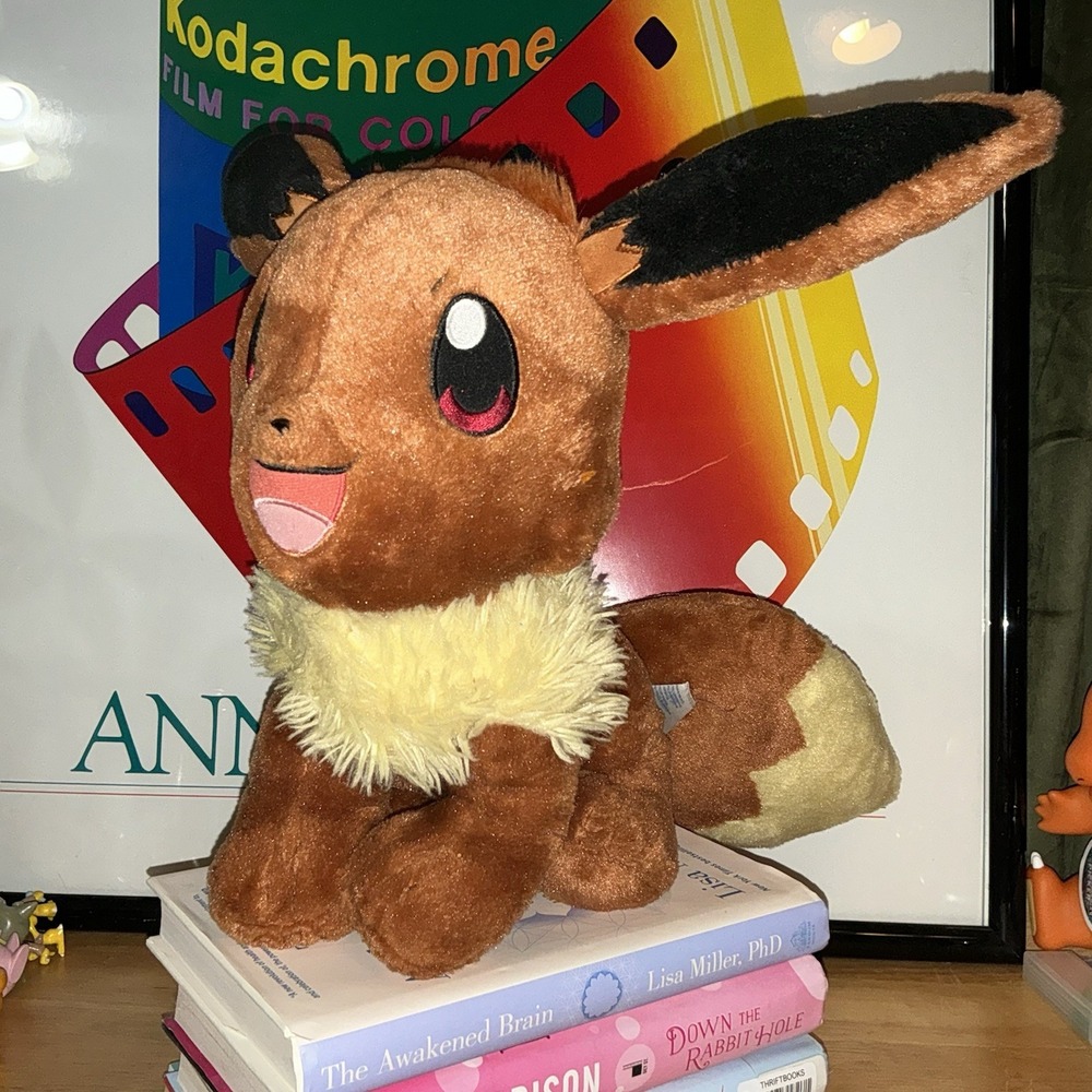 Pokemon Eevee Build-A-Bear Plush Stuffed Animal 2016 red eyes version RARE